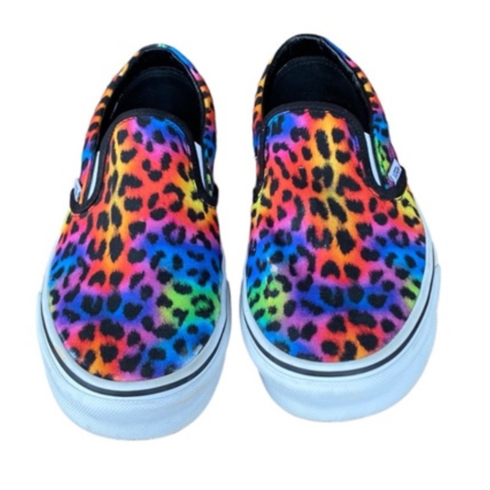 Vans classic slip-on; rainbow leopard print 🌈 🐆 - Picture 2 of 5